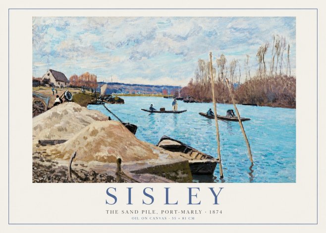 Sisley The Sand Pile, Port-marly No4 - Affiche