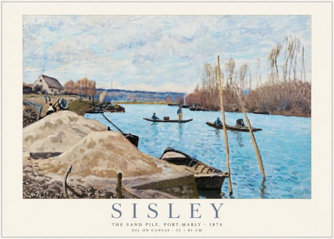 Sisley The Sand Pile, Port-marly No6 - Affiche