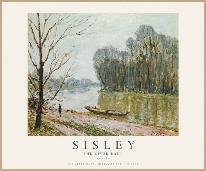 Sisley The River Bank II No1 - Affiche