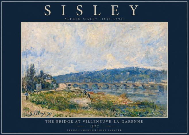 Sisley The Bridge at Villeneuve-la-garenne III No6 - Affiche