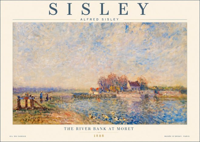 Sisley The River Bank at Moret No5 - Affiche