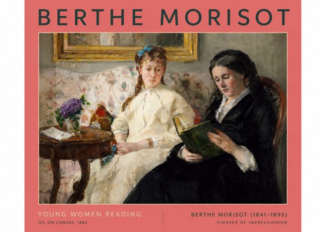Berthe Morisot Young Women Reading No2 - Affiche