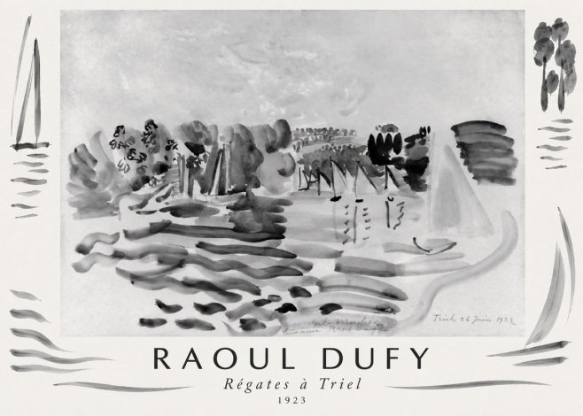 Raoul Dufy Régates À Triel No1 - Affiche