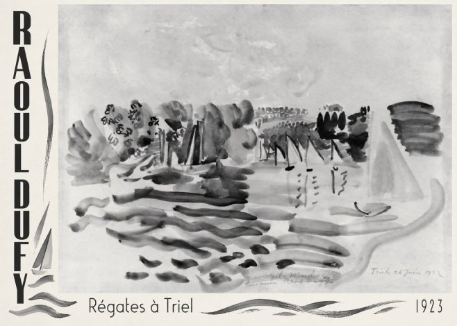 Raoul Dufy Régates À Triel No2 - Affiche