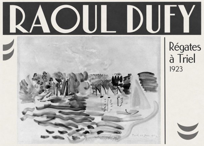Raoul Dufy Régates À Triel No3 - Affiche