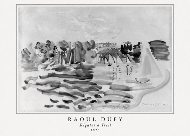 Raoul Dufy Régates À Triel No5 - Affiche