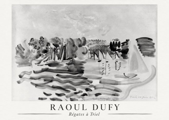 Raoul Dufy Régates À Triel No6 - Affiche
