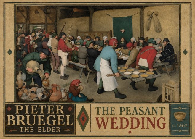 Pieter Bruegel The Peasant Wedding II No2 - Affiche