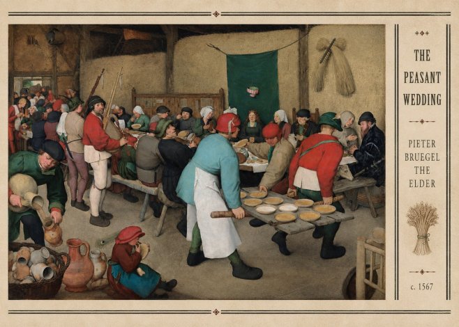 Pieter Bruegel The Peasant Wedding II No3 - Affiche