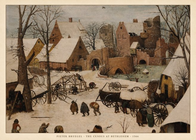 Pieter Bruegel The Census at Bethlehem I No5 - Affiche