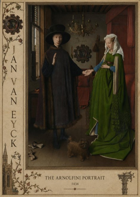 Jan van Eyck The Arnolfini Portrait II No2 - Affiche