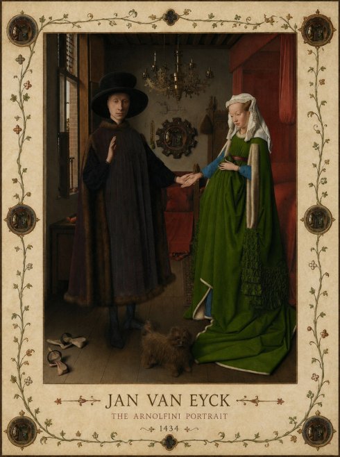 Jan van Eyck The Arnolfini Portrait II No4 - Affiche