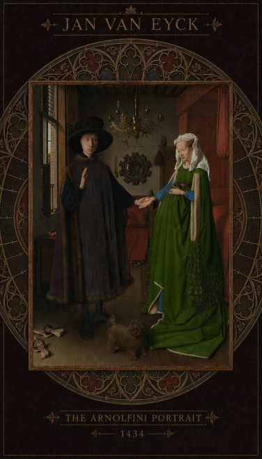 Jan van Eyck The Arnolfini Portrait II No6 - Affiche