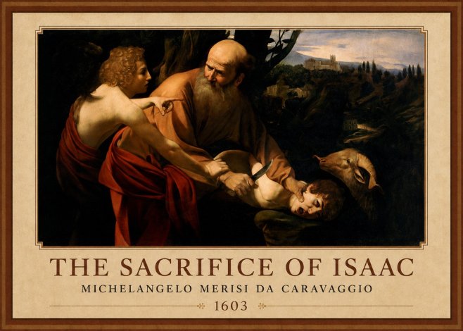 Michelangelo Merisi da Caravaggio The Sacrifice of Isaac I No1 - Affiche