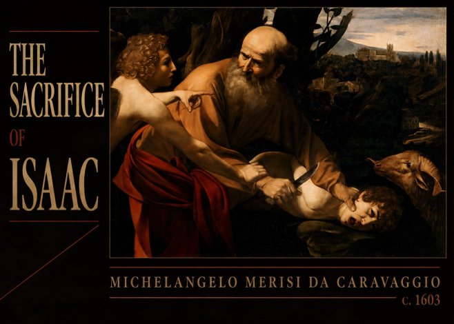 Michelangelo Merisi da Caravaggio The Sacrifice of Isaac I No6 - Affiche