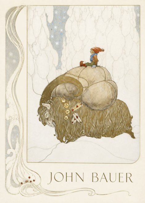 John Bauer The Boy and the Musk Ox No2 - Affiche