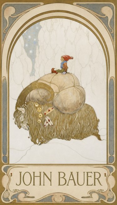 John Bauer The Boy and the Musk Ox No5 - Affiche