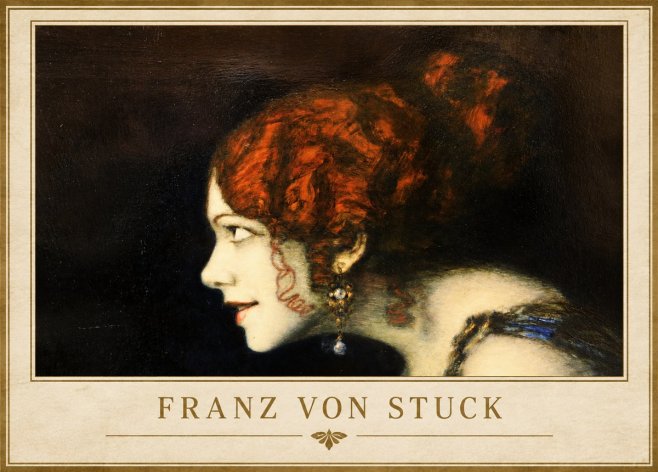 Franz von Stuck Head of a Woman No1 - Affiche