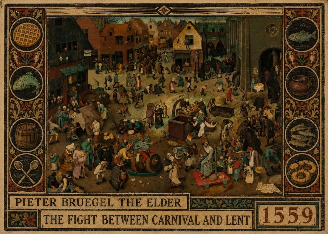 Pieter Bruegel The Fight Between Carnival and Lent II No2 - Affiche