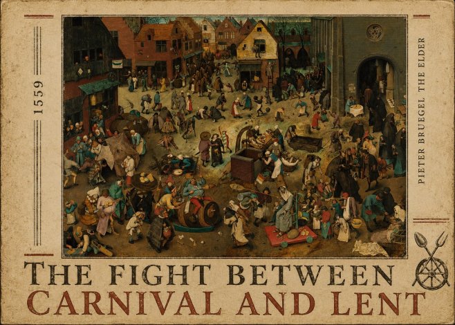 Pieter Bruegel The Fight Between Carnival and Lent II No3 - Affiche