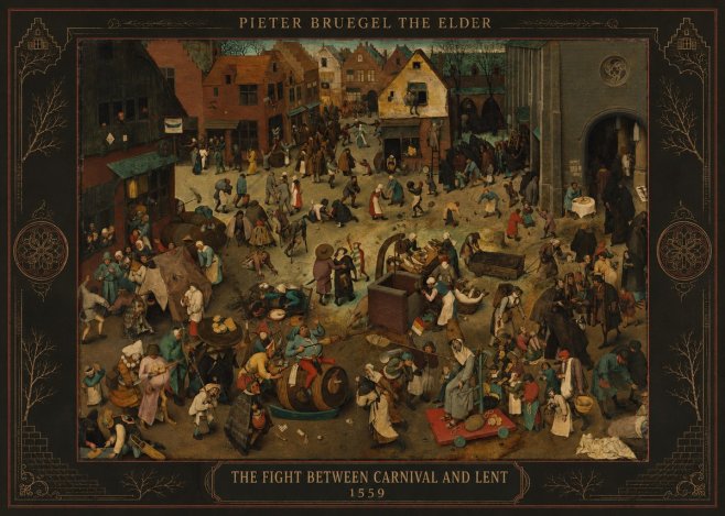 Pieter Bruegel The Fight Between Carnival and Lent II No4 - Affiche