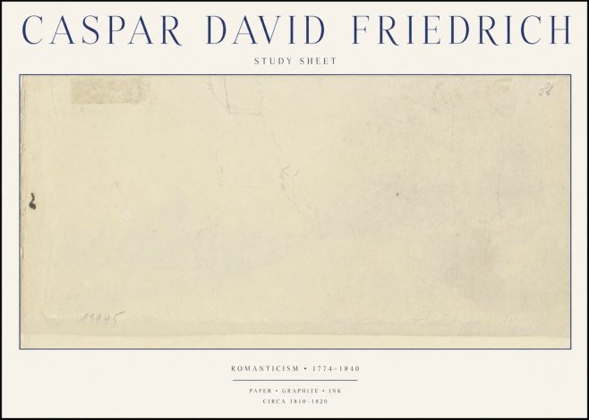 Caspar David Friedrich Study Sheet No1 - Affiche