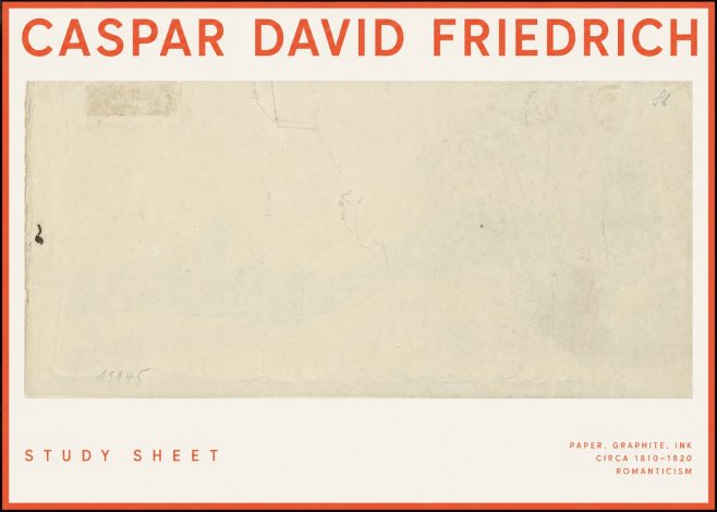 Caspar David Friedrich Study Sheet No2 - Affiche