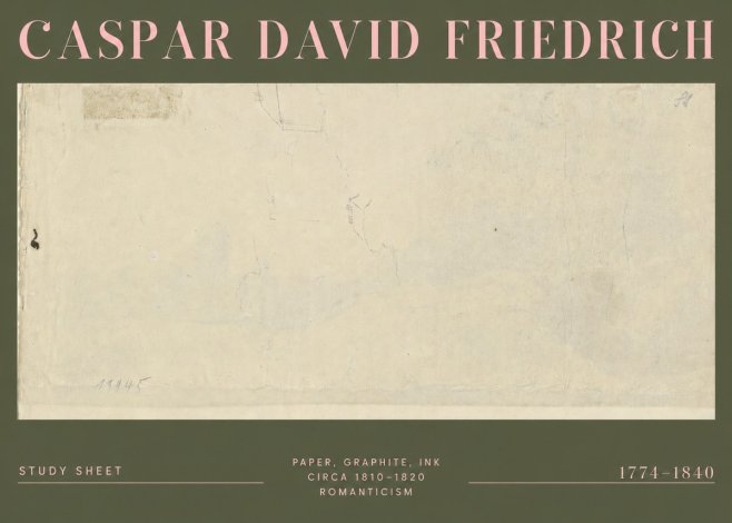 Caspar David Friedrich Study Sheet No4 - Affiche