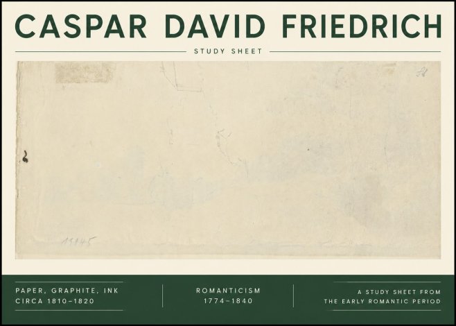 Caspar David Friedrich Study Sheet No6 - Affiche