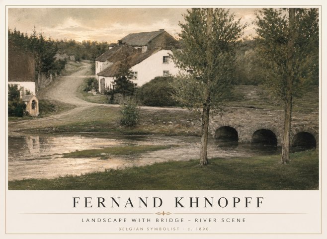 Fernand Khnopff Bridge at Froidmont No4 - Affiche