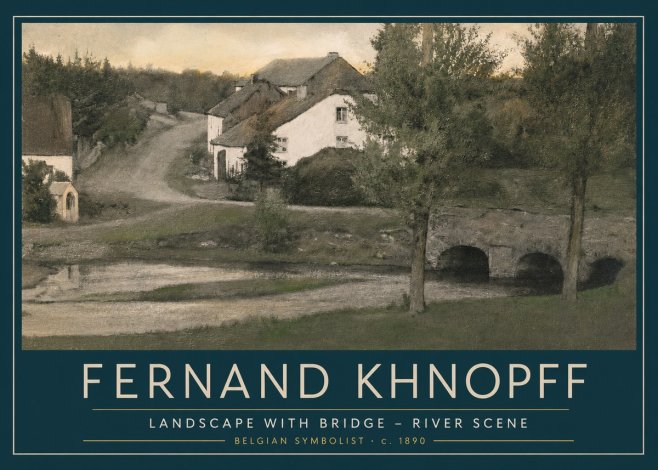 Fernand Khnopff Bridge at Froidmont No5 - Affiche