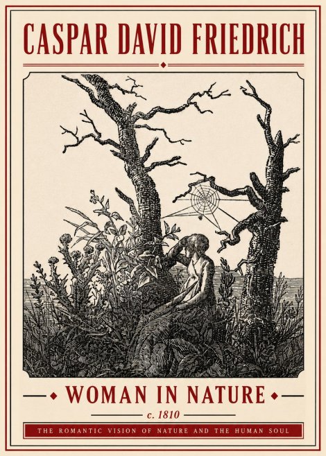 Caspar David Friedrich Woman in Nature No5 - Affiche