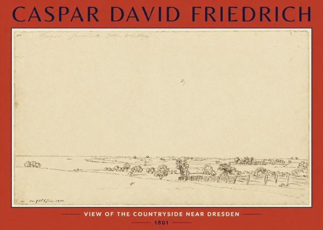 Caspar David Friedrich View of the Countryside Near Dresden No2 - Affiche