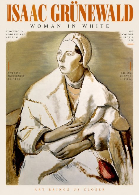 Isaac Grünewald The Woman in White No5 - Affiche