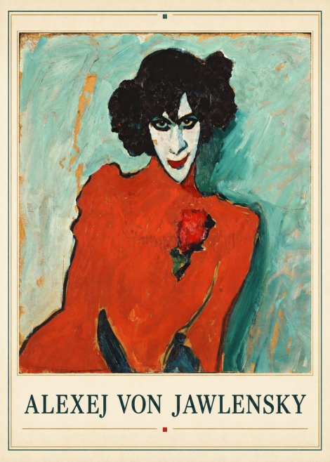 Alexej von Jawlensky Woman with Red Rose No4 - Affiche