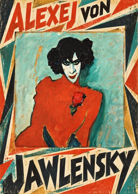 Alexej von Jawlensky Woman with Red Rose No5 - Affiche
