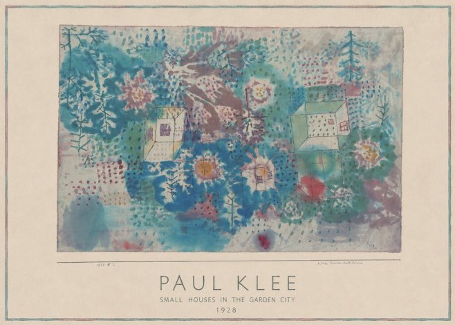 Paul Klee Small Houses in the Garden City No1 - Affiche