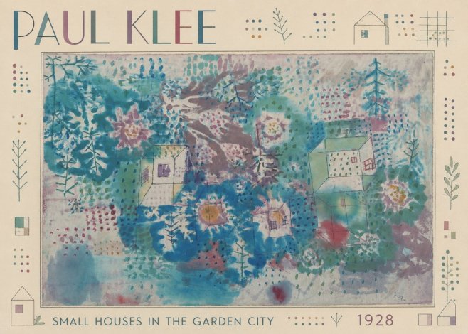 Paul Klee Small Houses in the Garden City No2 - Affiche