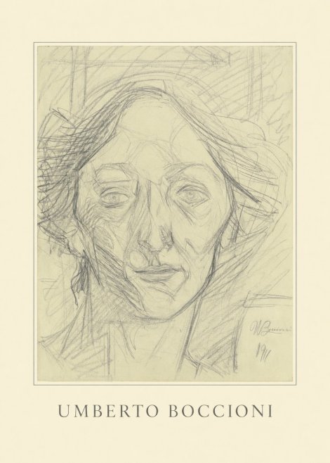 Umberto Boccioni Head of a Woman No3 - Affiche