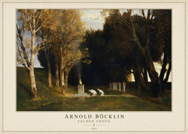 Arnold Böcklin Sacred Grove I No4 - Affiche
