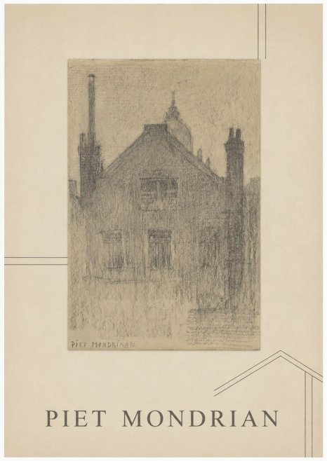 Piet Mondrian House Study No1 - Affiche