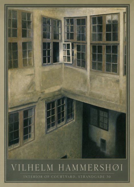 Vilhelm Hammershøi Interior of Courtyard, Strandgade 30 No1 - Affiche