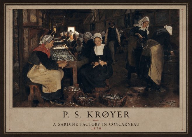 P.S. Krøyer A Sardine Factory in Concarneau No1 - Affiche