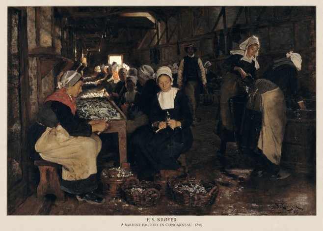 P.S. Krøyer A Sardine Factory in Concarneau No6 - Affiche