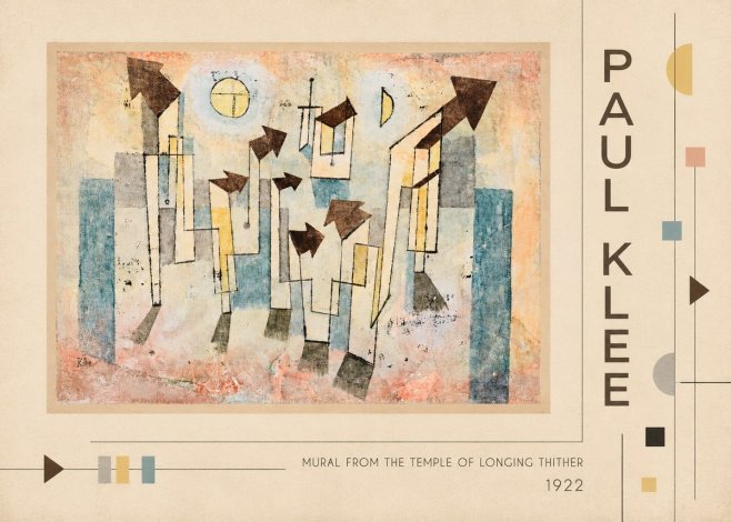 Paul Klee Mural from the Temple of Longing Thither No2 - Affiche