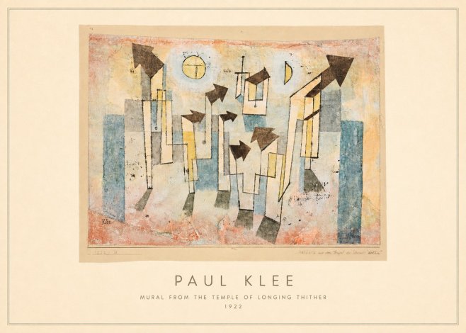 Paul Klee Mural from the Temple of Longing Thither No4 - Affiche