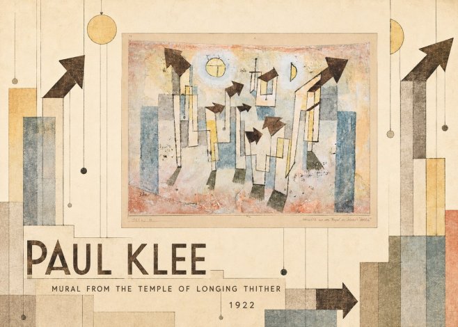 Paul Klee Mural from the Temple of Longing Thither No5 - Affiche