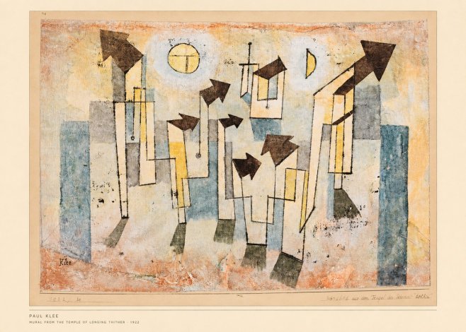 Paul Klee Mural from the Temple of Longing Thither No6 - Affiche