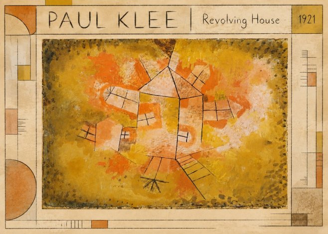 Paul Klee Revolving House No1 - Affiche