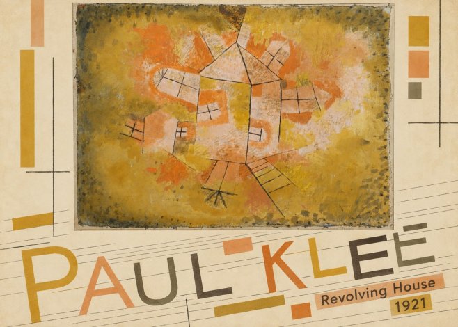 Paul Klee Revolving House No5 - Affiche